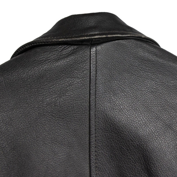 Women's Unbranded XL Black Leather Coat Biker Jacket Riding Motorcycle - Picture 9 of 12